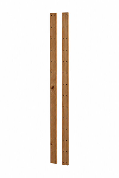 REN WOOD 2'li Masif Ahşap Dikme Seti Doğal Çam Ayarlanabilir Raf Dikmesi 177 cm