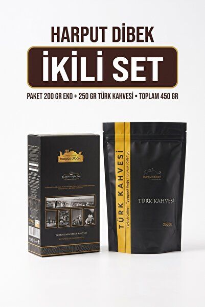 HARPUT DİBEK İkili Set 200 gr Eko Paket Dibek Kahvesi + 250 gr Türk Kahvesi (...