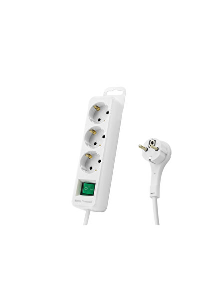 Livenda Current Protected Extension Cable 3 Sockets with Switch 306 Joules 3G...