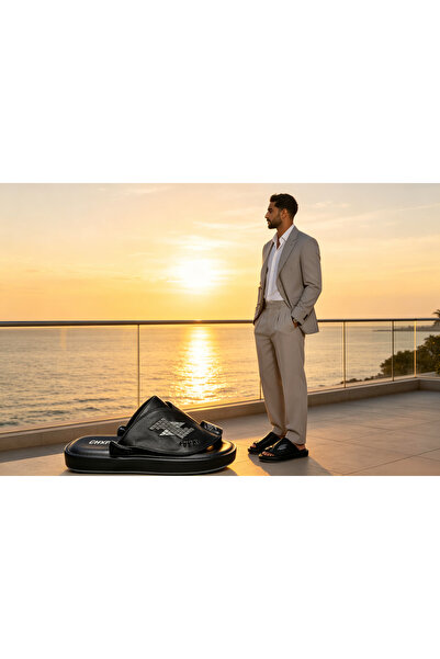 Huanhuan Shoe صنادل شاطئية للرجال، صنادل كاجوال عصرية مقاومة للانزلاق ومقاومة...