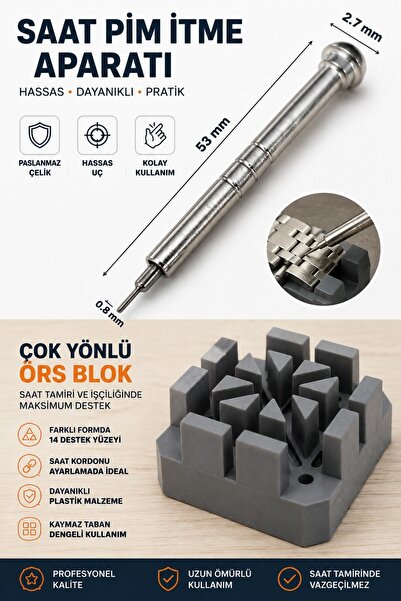 Leerybee Metal Kordonlu Kol Saatleri İçin Kordon Kısaltma Pim Çıkarma Takozu ...