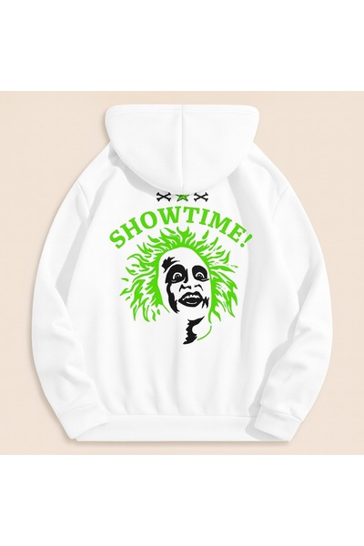 JANTIL MODA Unisex Oversize 3 Thread Raster Printed Hooded Sweatshirt with Ka...