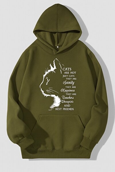JANTIL MODA Unisex Oversize 3 Thread Raster Printed Hooded Sweatshirt with Ka...