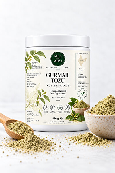 Mel and Mira Gurmar Tozu 150 g | Gymnema Sylvestre Powder | İnce Öğütülmüş Gu...