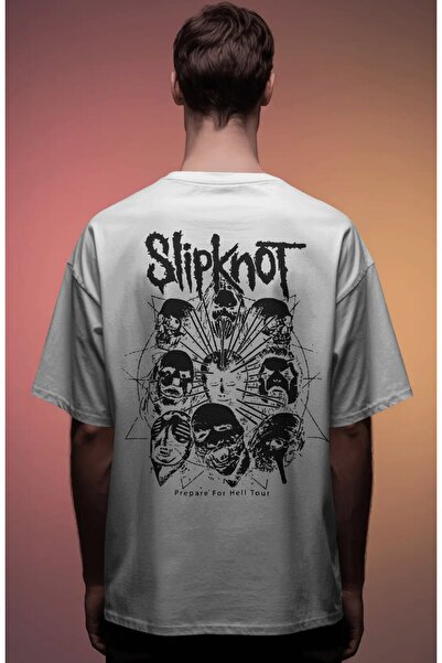 SEVBANO Slipknot rok metal muzički bend, unisex majica sa širokim krojem i pr...