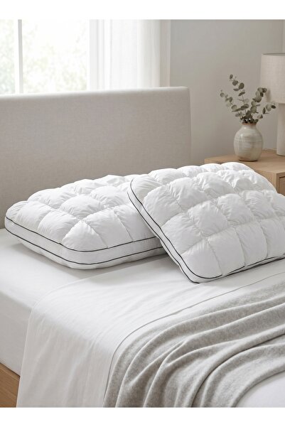 Master Home Textile Cloud Comfort Pillow, Ultra-Soft Microfiber Cover, Fluffy...
