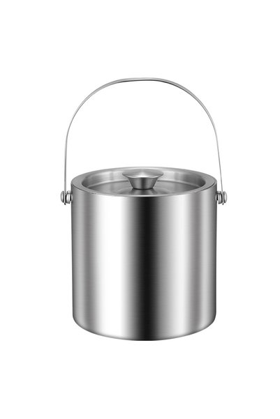 Generic Brand Ice bucket, lid, wine and beer cooler, double-walled, stainless...