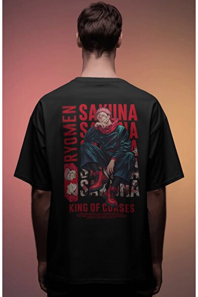 SEVBANO Jujutsu Kaisen Ryomen Sukuna Anime Printed Unisex Oversize Premium T-...