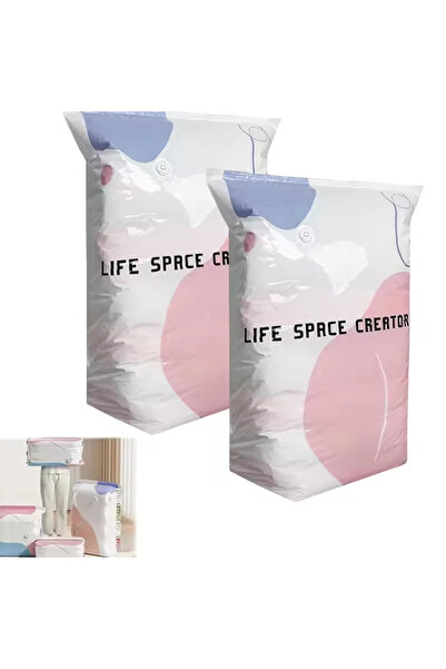 Choice 2PCS L 2pcs Thickened Vacuum Compression Bag, Transparent Quilt Vacuum...