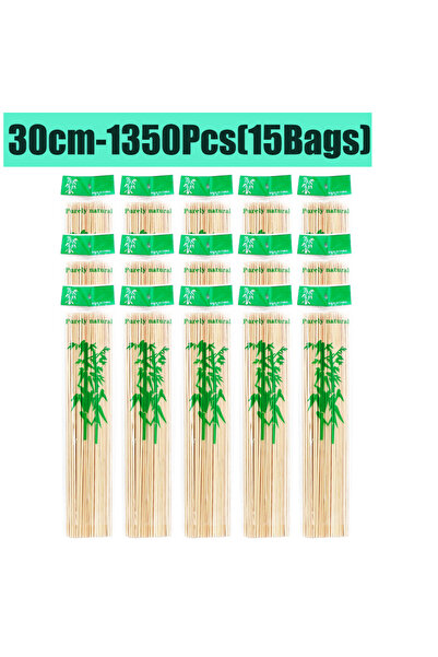Choice 30cm-1350Pcs(15Bags) 1350/90Pcs Natural BBQ Skewers Bamboo Sticks 15/2...