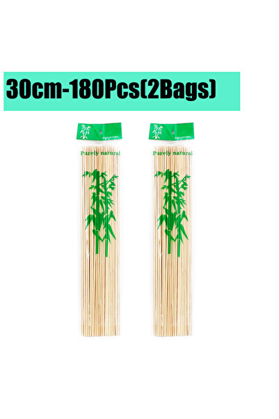 Choice 30cm-180Pcs(2Bags) 1350/90Pcs Natural BBQ Skewers Bamboo Sticks 15/20/...