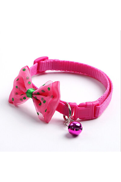 Choice rose red Fashionable bow dog and cat collar soft and comfortable pet a...
