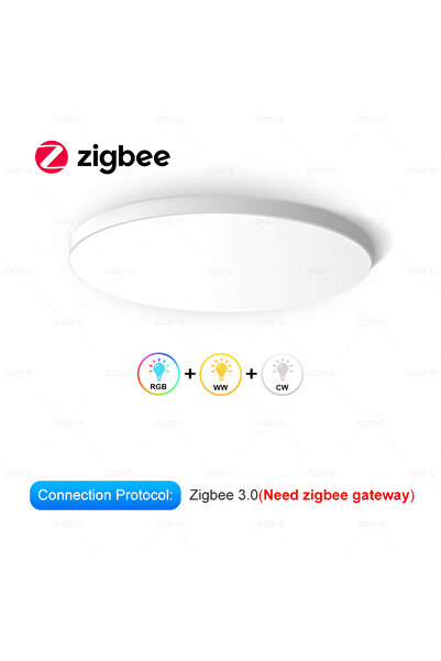 Choice Zigbee Type Tuya Zigbee Smart LED Ceiling Lamp WiFi Room Decor RGBCW C...