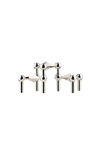 Choice 3PCS Silver Modular Metal Candle Holder Interconnectable Geometric Can...
