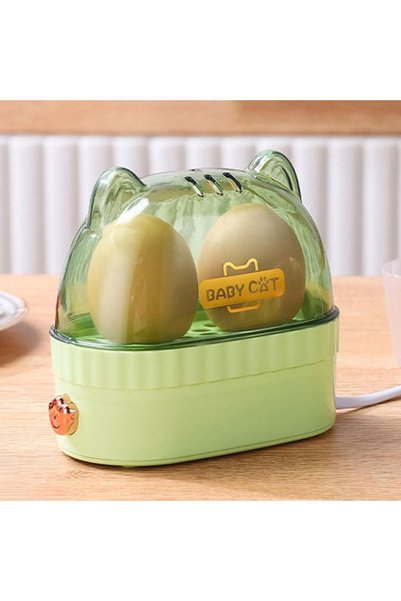 Choice Green Cute Automatic Power Off Egg Boiler Machine Egg Poacher Food Ste...