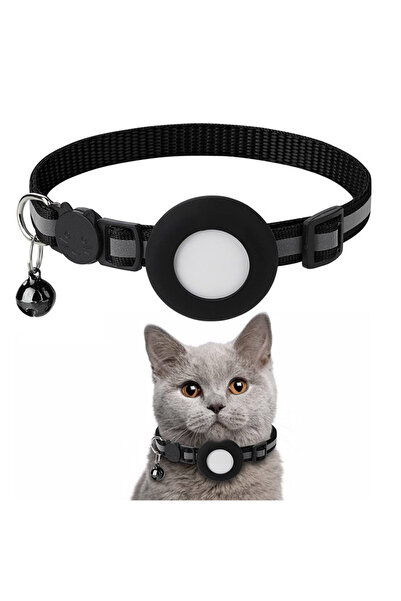 Choice Black Airtag Cat Collar, Reflective Breakaway Safety Buckle with Bell,...