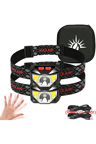 XIWANGFIRE 2PCS-Box 1-3PCS Rechargeable LED Headlamp Sensor Headlight With CO...