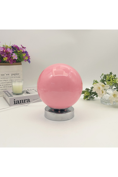 Choice pink Murano Glass Desk Lamp USB Powered Glass Table Bedside Lamps Vint...