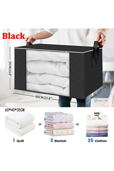 Choice 1PCS Black Large Capacity Clothes Storage Bag Foldable Dustproof Blank...