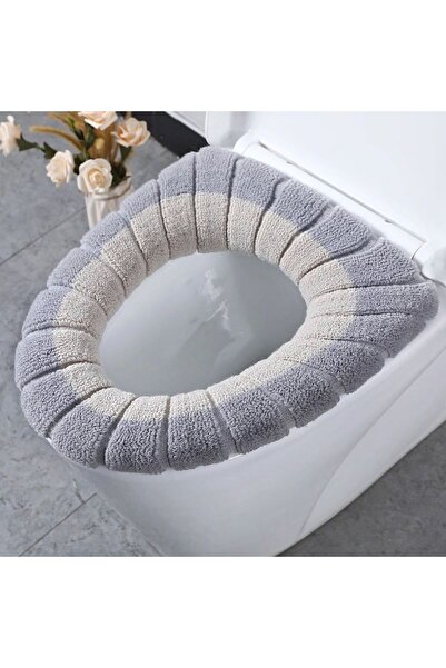 Choice Light Grey Thicker Bathroom Toilet Seat Cover Pads Soft Comfortable To...
