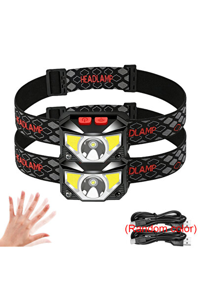 XIWANGFIRE 2PCS 1-3PCS Rechargeable LED Headlamp Sensor Headlight With COB an...