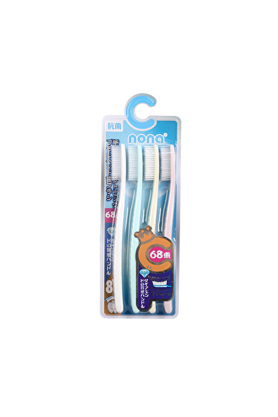 Choice White bristles NONA4 piece soft hair long head adult large toothbrush ...