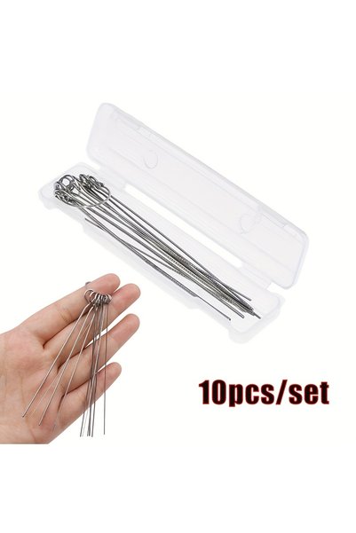 Choice 10pcs set 10 Stainless Steel Cleaning Needle Shower Heads of Various S...