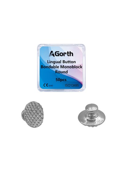 Choice Monoblock Round 50Pcs/Box Dental Orthodontic Lingual Buttons Metal Bon...