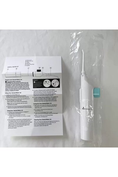 Choice WHITE High Pressure Portable Dental Water Flosser Manual Oral Irrigato...