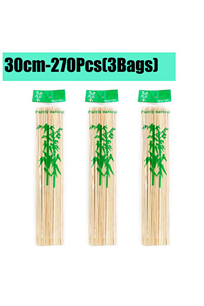 Choice 30cm-270Pcs(3Bags) 1350/90Pcs Natural BBQ Skewers Bamboo Sticks 15/20/...