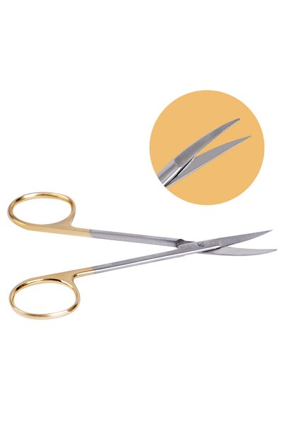 Choice 1pc Curved tip Dental Stainless Steel Medical Surgical Scissors Straig...