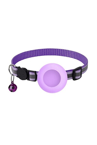 Choice Purple Airtag Cat Collar, Reflective Breakaway Safety Buckle with Bell...