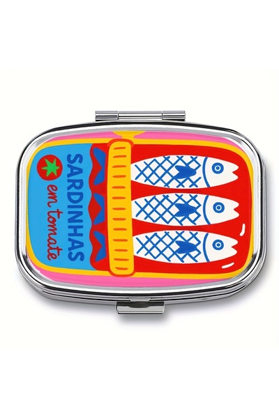 Choice 1Pc Colorful Sardine Can "Sardinhas em Tomate" Print Metal Pill Box, P...