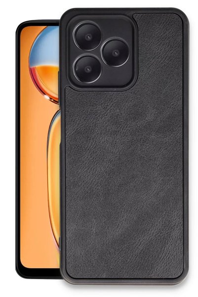 Generic Brand Realme Note 50 4g Compatible Case Aras Leather Cover - Black