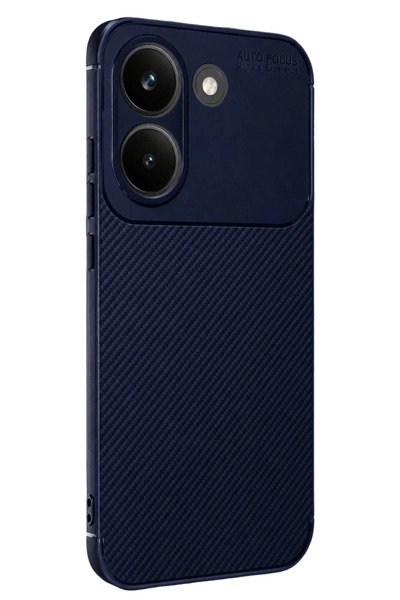 Generic Brand Poco X8 Pro Compatible Auto Focus Carbon Cover - Navy Blue