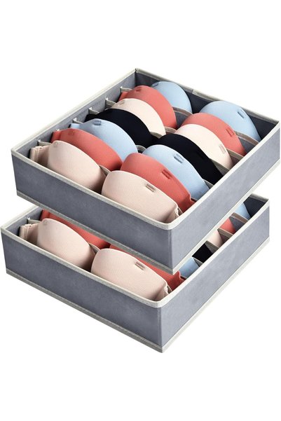 Generic Brand Set of 2 drawer organizers for underwear, 7 compartments, bras,...