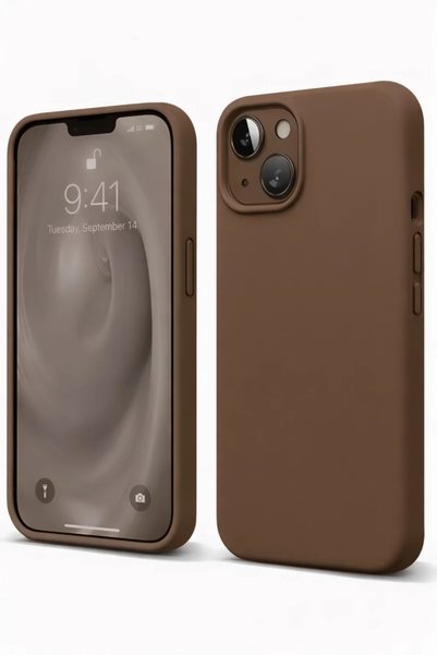 Generic Brand iPhone 14 Compatible Case First Silicone - Brown