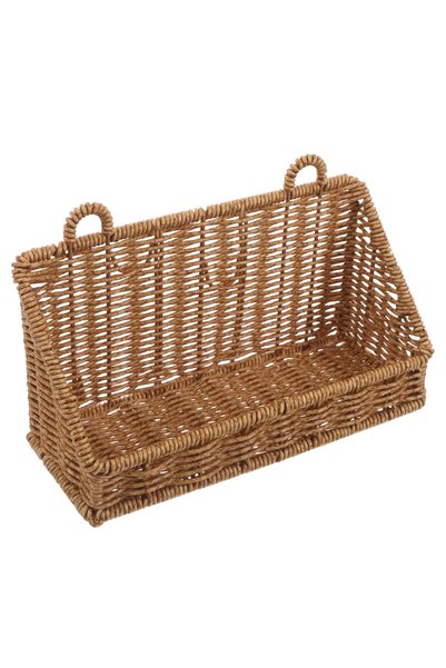 Generic Brand Imitation rattan storage basket, wall organizer, bathroom, kitc...