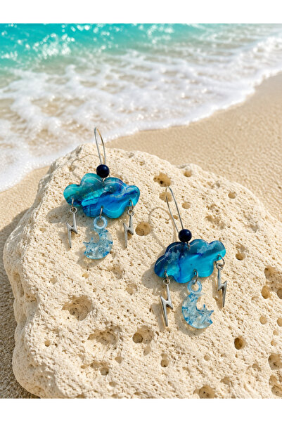 OEM Hand-painted cloud earrings 02287