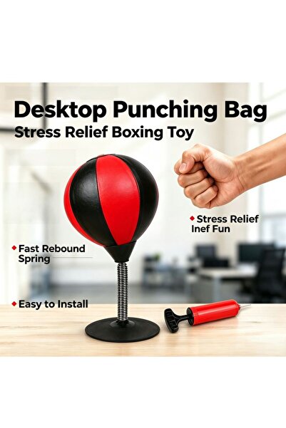 WorkBoxer Kids Boxing Punching Ball Set, Adjustable Standing Speed Punch Bag ...