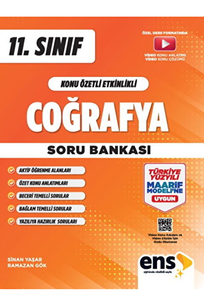 Ens Yayıncılık 11. Sınıf Coğrafya Konu Özetli Etkinlikli Soru Bankası 2027