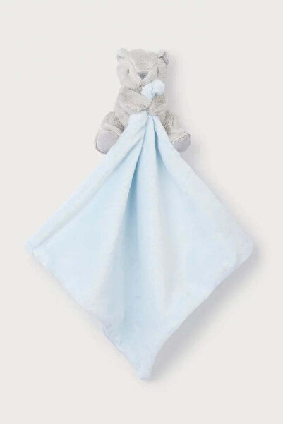 THE WHITE COMPANY Bailey Teddy Bear Children's Sleeping Companion Blanket - Blue