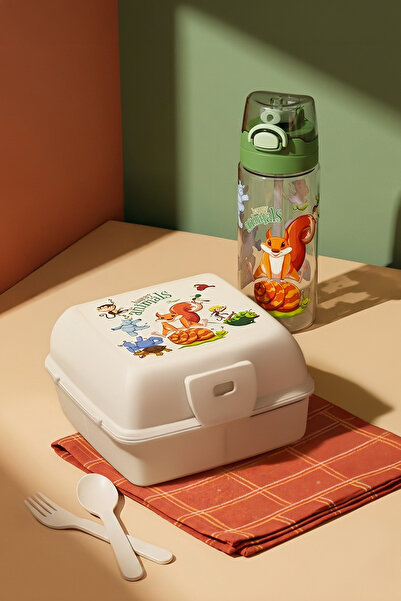 Kitchen Life Σετ παιδικού δοχείου φαγητού 2 τεμαχίων Schooly Animals με πολλα...