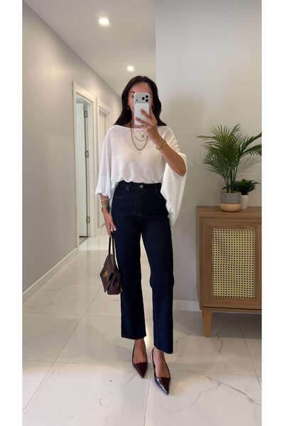 BİRCANÇİL Nutre Dark Blue Straight Jean