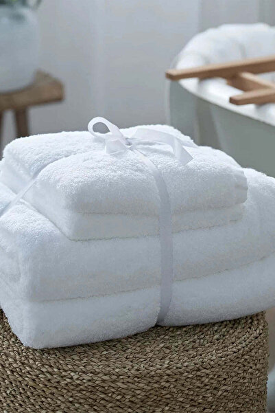 THE WHITE COMPANY Pure Cotton 100% Cotton 4-Piece Bath Towel Set - White