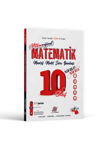 Orijinal Yayınları Orijinal Mikro 10. Sınıf Matematik Maarif Model Soru Banka...