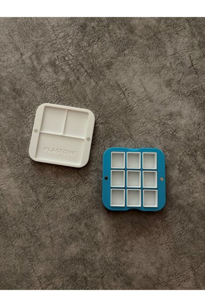PLASTOBE Half Pan Half Tablet Mini Magnetic Paint Box 9 Compartments Bioplastic 🌽
