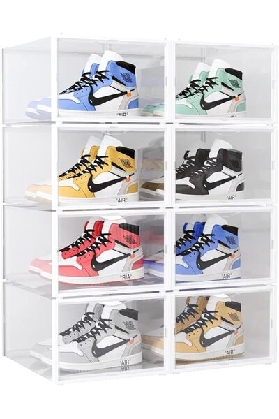 Generic Shoe Organizer Shoe Storage Box, Clear Stackable Shoes Organizer for ...