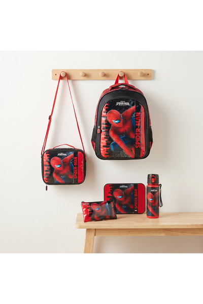 SPIDERMAN Spider-Man 5-Piece School Backpack Set for Boys 5-8 Years with Penc...