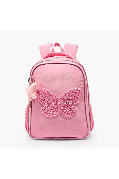 Barbie Backpack for Girls 5-8 Years with Butterfly Applique - 16 inches